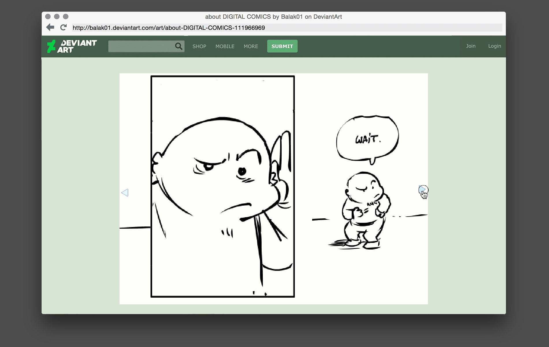 Balak's first experiment on DeviantArt, in 2009